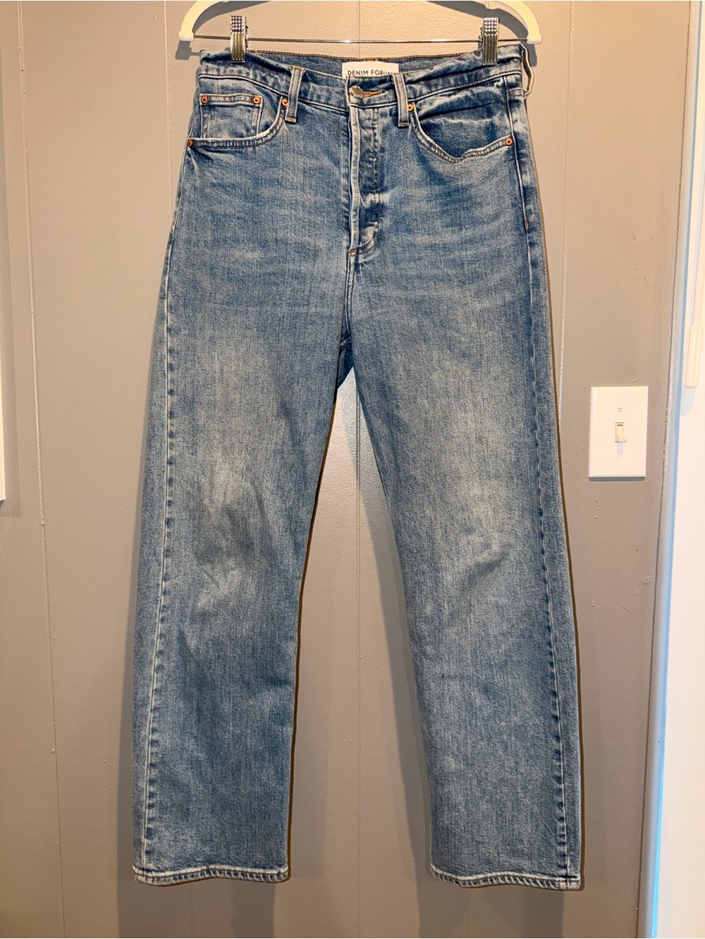 Aritzia Denim Forum The Arlo High-Waisted Straight Leg Jeans 28L- Size 29